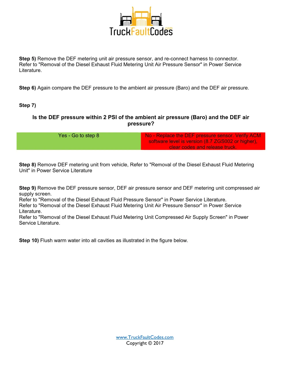 SPN 4334 FMI 2 — Detroit DEF Metering Unit Pressure Sensor Drift - preview page 2 of 3