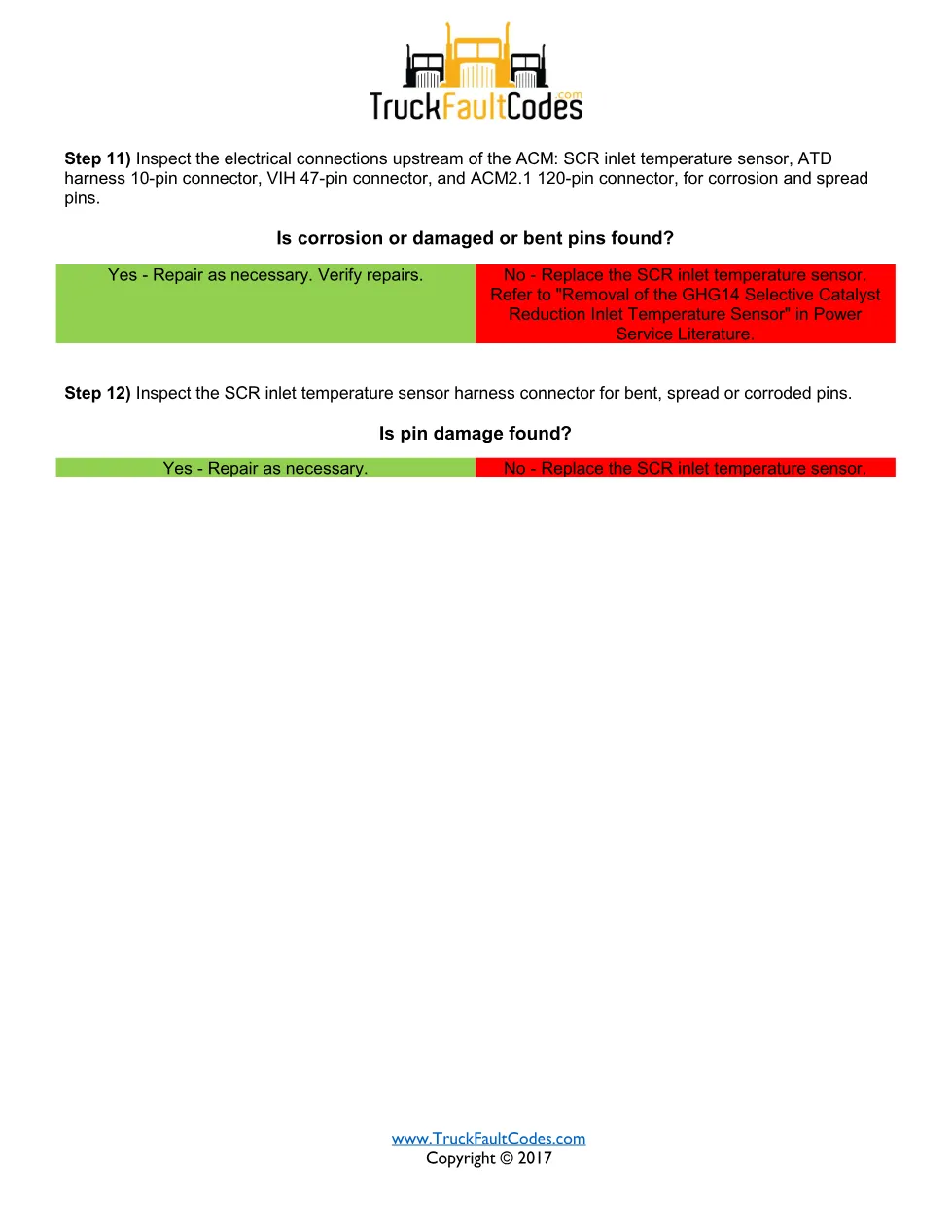 SPN 4360 FMI 10 — Detroit DD Series SCR inlet temp sensor – Guide - page 3 is available after signing in