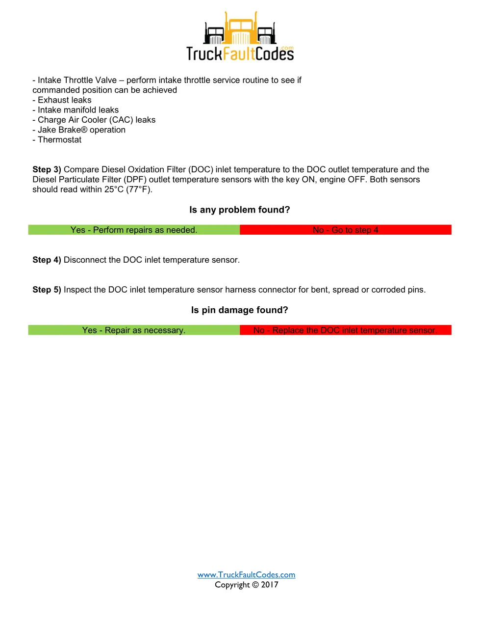 SPN 520332 FMI 17 — Detroit DD Series DOC Inlet Temperature Low - page 2 is available after signing in