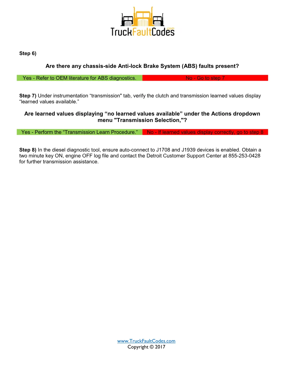 SPN 524286 FMI 1 — Detroit DD Automatic Mode Not Available — PDF, - page 2 is available after signing in