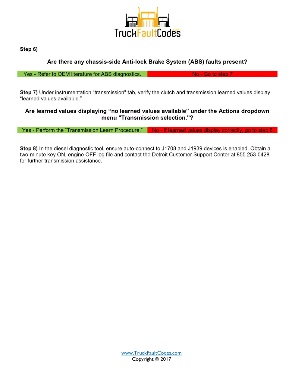 SPN 524286 FMI 4 — Detroit DD Automatic Gear Selection Not - page 2 is available after signing in