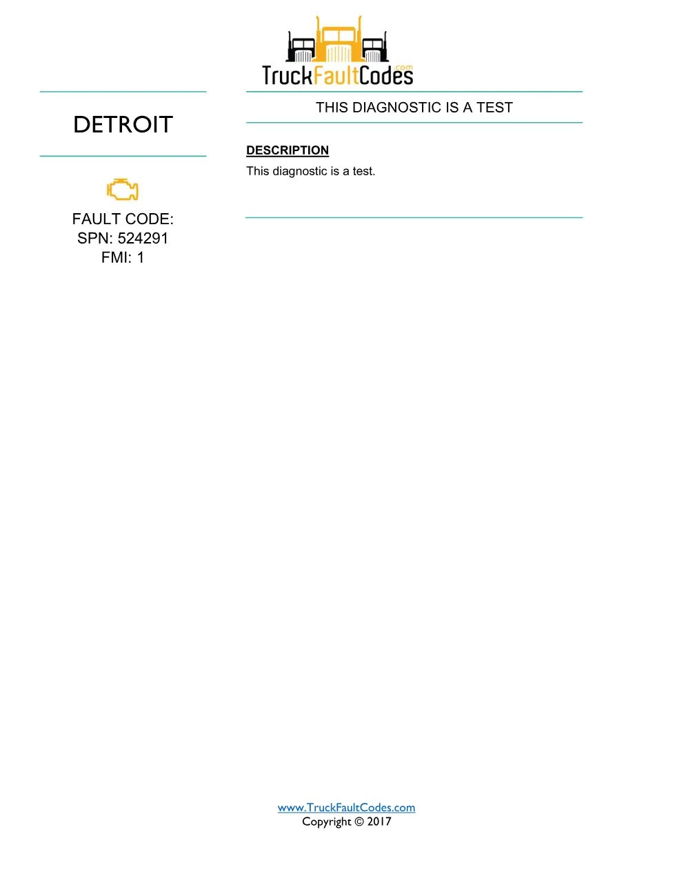SPN 524291 FMI 1 — Detroit DD Series Diagnostic Test Reference - page 1 is available after signing in