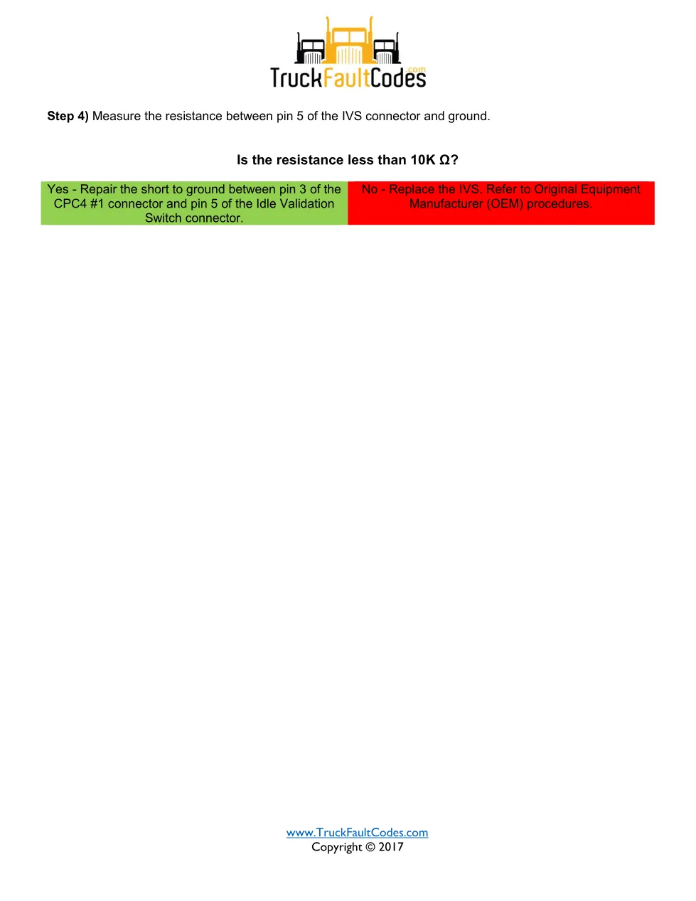 SPN 558 FMI 5 — Detroit DD Series Fault Code (idle validation - page 2 is available after signing in