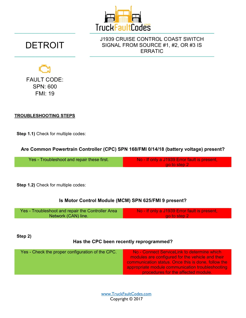 SPN 600 FMI 19 — Detroit DD Series Cruise Coast Switch Erratic - page 1 is available after signing in