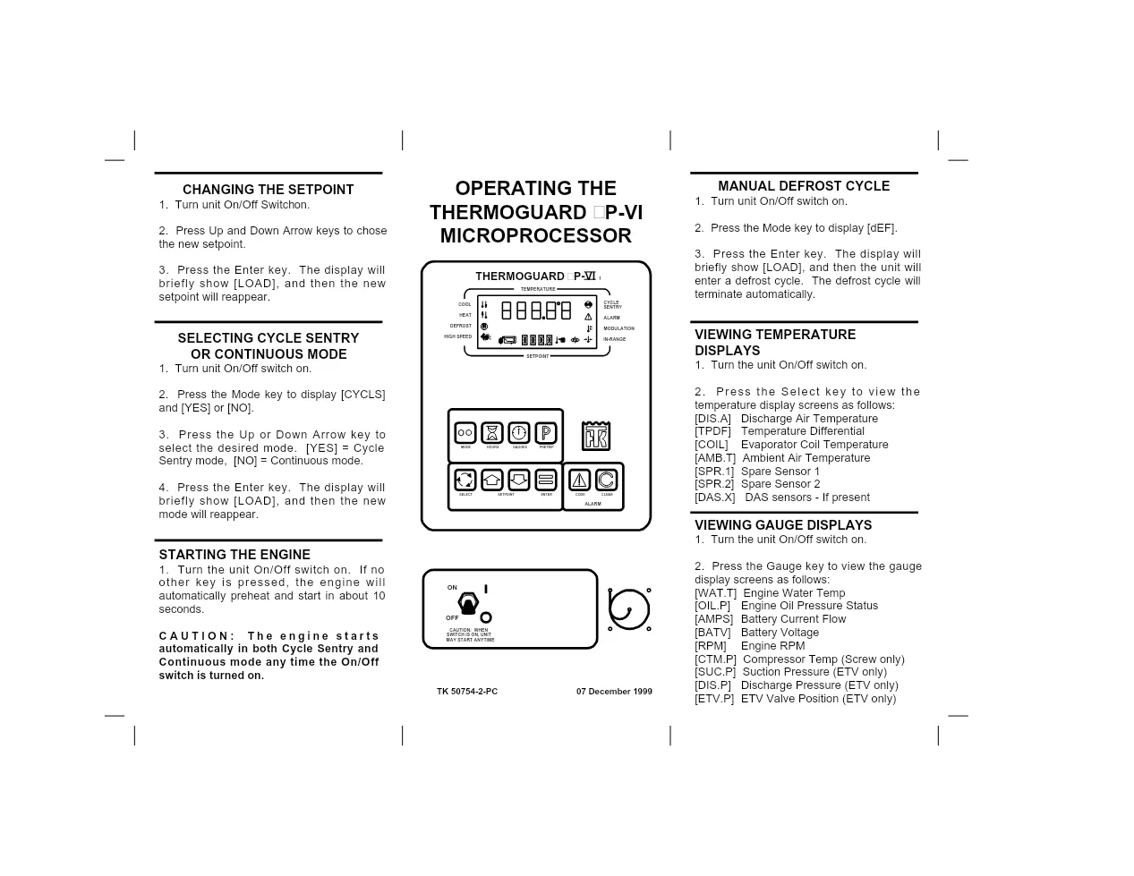 thermo king defrost cycle: 3-page manual (Thermo King) - preview page 1 of 3