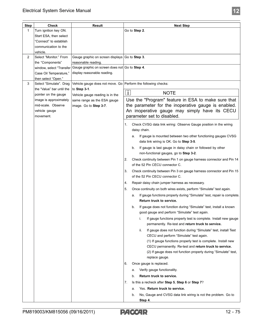 Transfer Case Oil Temperature Gauge Inoperative — PACCAR DTC 138803 & - preview page 2 of 4