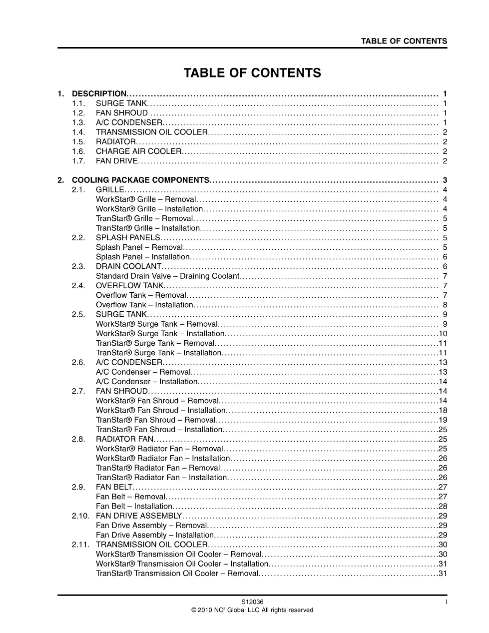 TranStar Cooling System Service Manual – International Radiator - page 3 is available after signing in