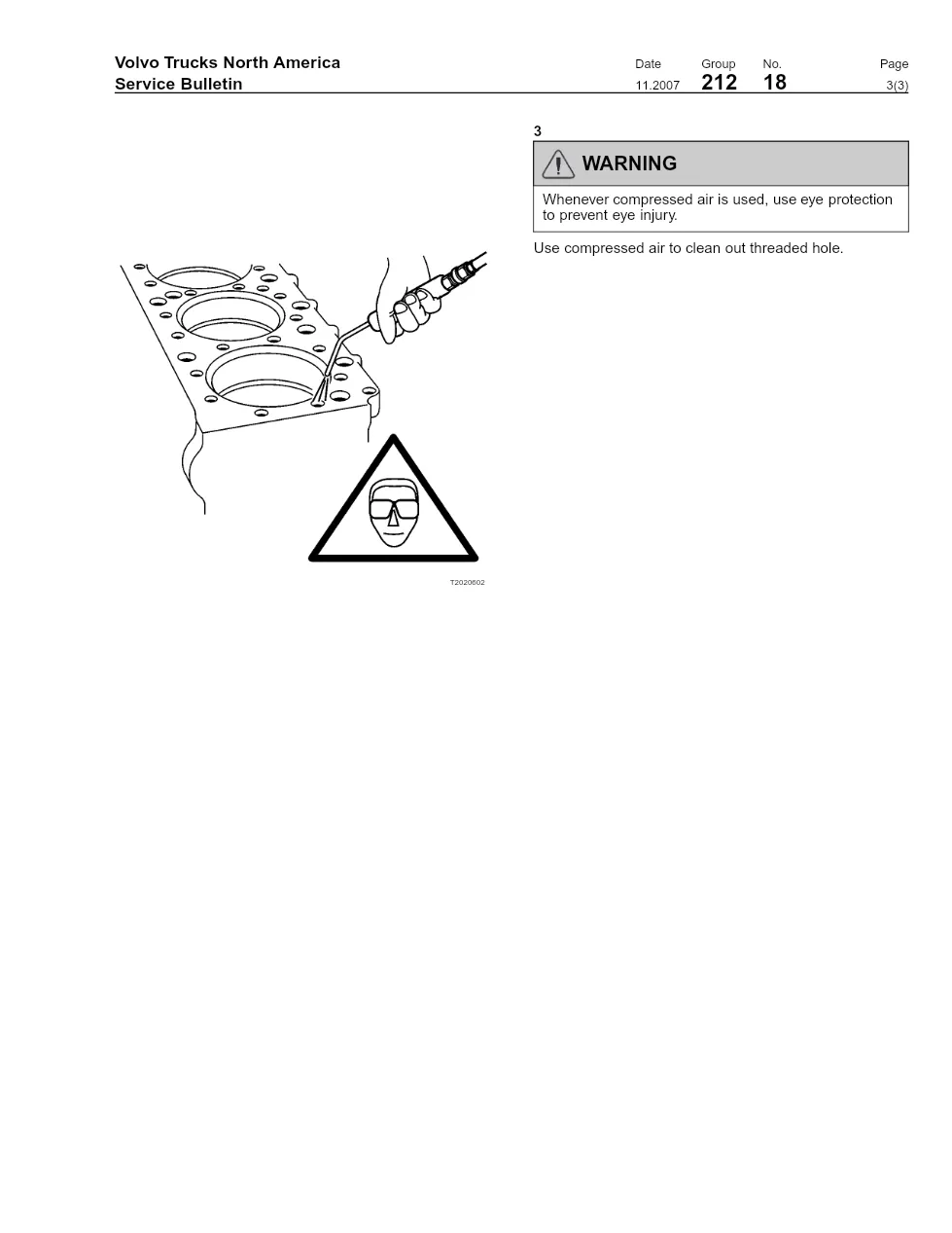 Volvo engine block thread — Service Bulletin 212-18 — PDF, 3 - page 3 is available after signing in