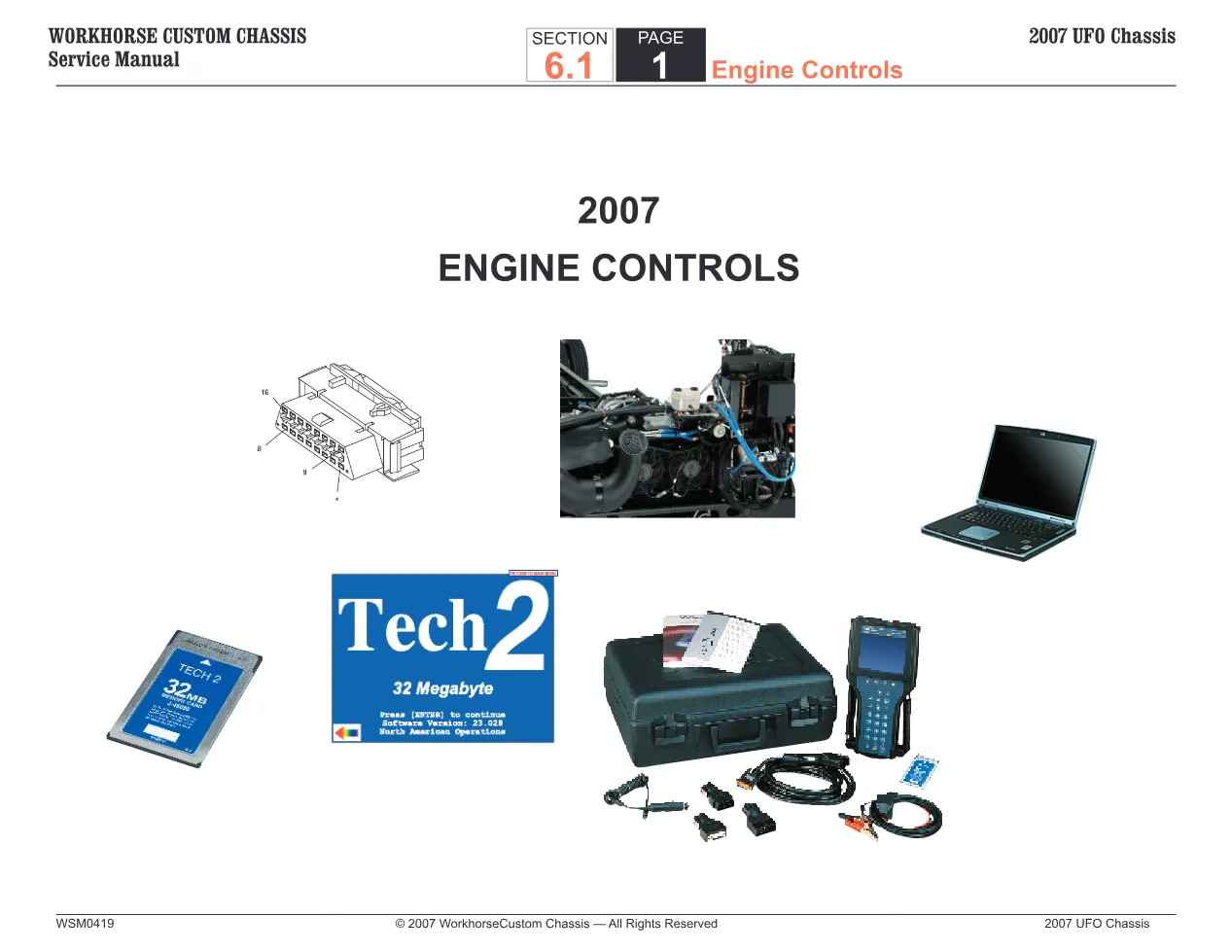 Workhorse 2007 UFO engine official workshop document preview page 1