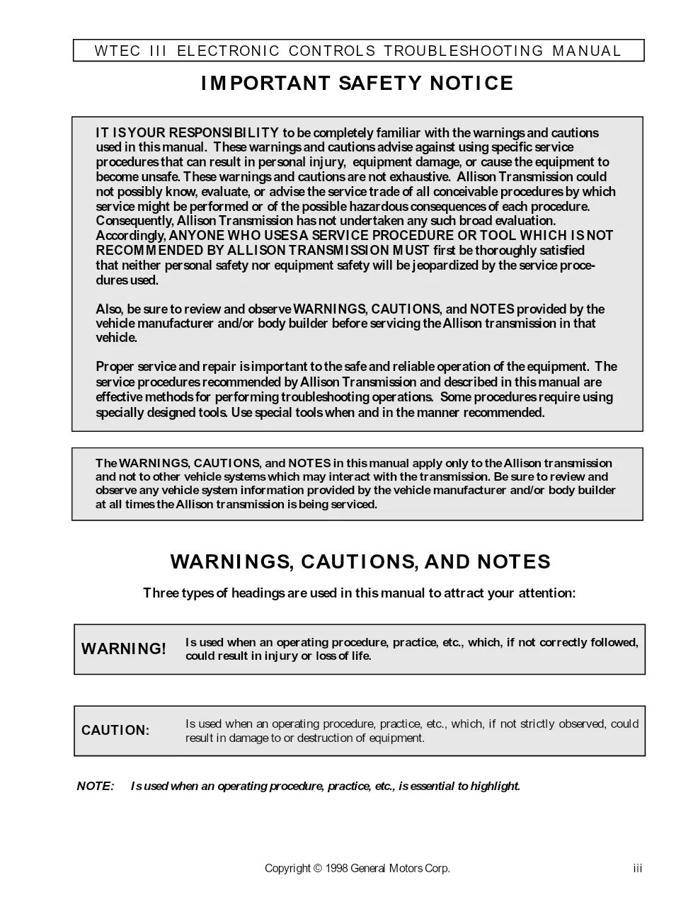 WTEC II troubleshooting Chung Manual — TS2470EN — PDF, 396 - page 3 is available after signing in