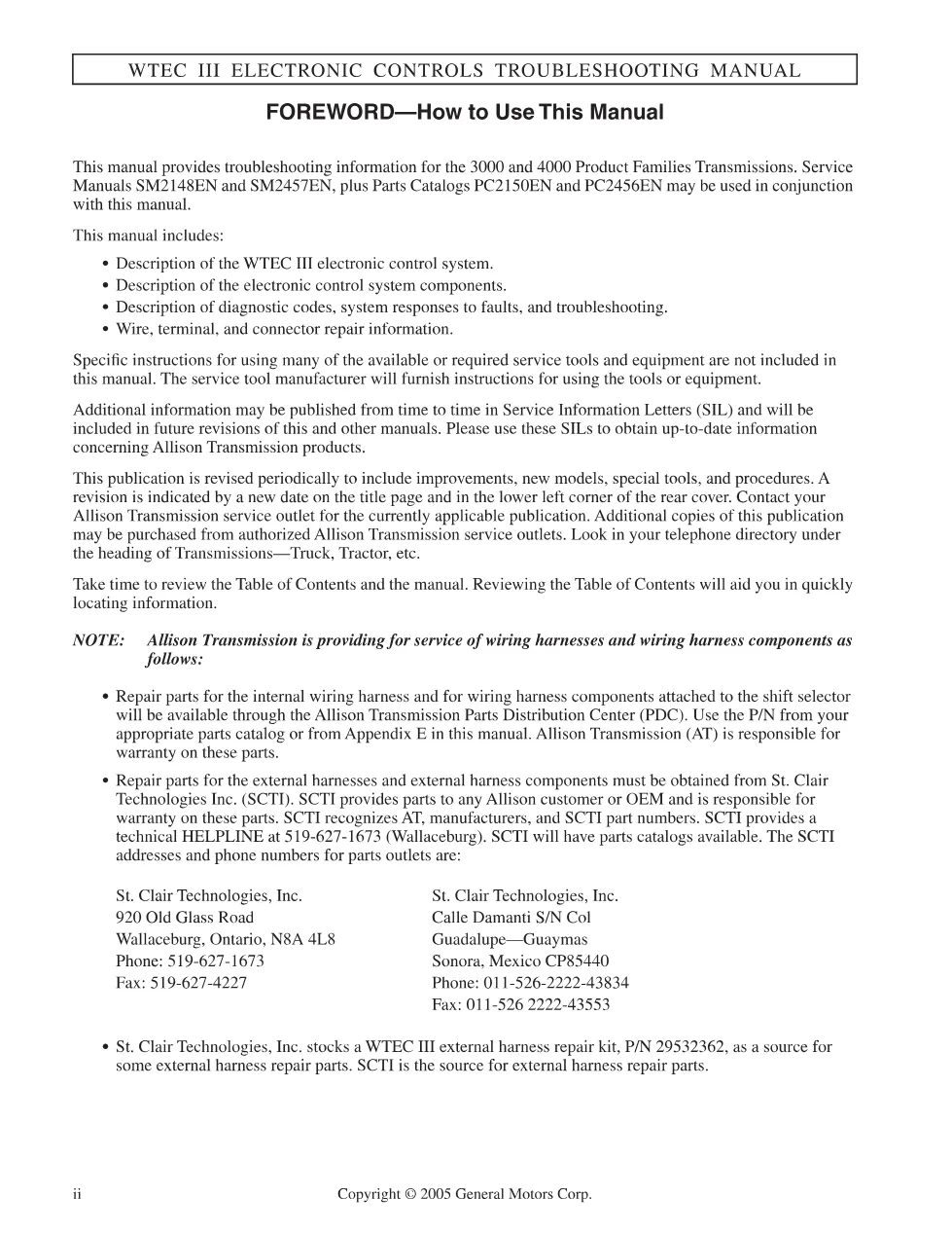 WTEC III Troubleshooting Manual — Allison Transmission — PDF, 443 - page 3 is available after signing in